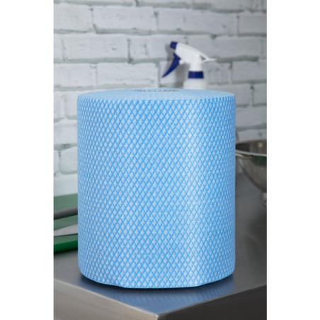 EcoTech Envirolite Super Chiffons de Nettoyage Antibactériens Bleu (Rouleau de 2 x 500)