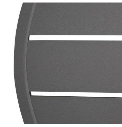 Plateau de table rond en aluminium Bolero gris foncé 580 mm