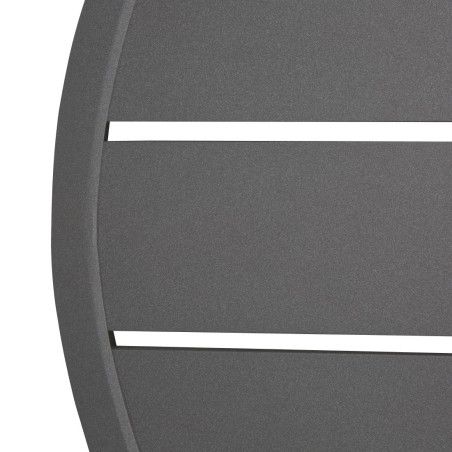 Plateau de table rond en aluminium Bolero gris foncé 580 mm