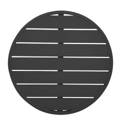 Plateau de table rond en aluminium Bolero noir 580 mm