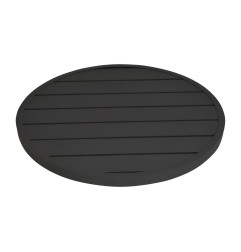 Plateau de table rond en aluminium Bolero noir 580 mm