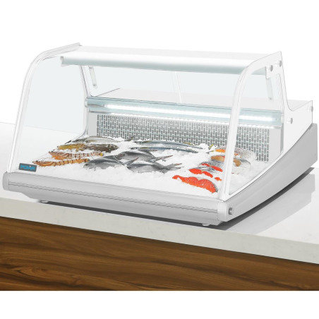 Vitrine réfrigérée de comptoir à poisson Polar Série G 175L