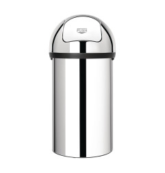 Poubelle à battant en inox Push Brabantia 60L