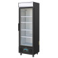 Vitrine réfrigérée positive avec caisson lumineux Polar Série G 368L noire