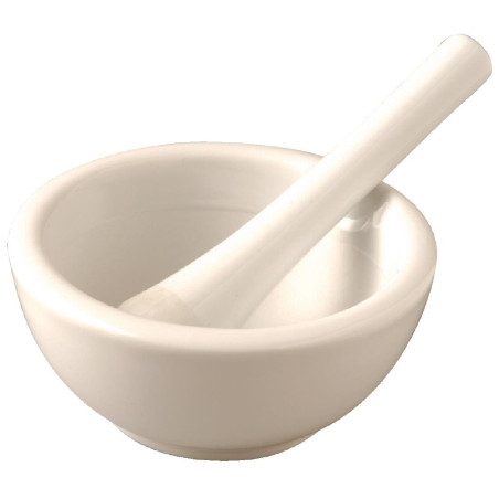 Pilon et mortier en porcelaine Vogue 150mm