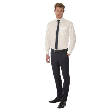 Chemises homme blanches B&C Heritage LSL taille M 