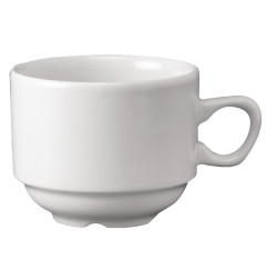 Tasses à thé empilables Nova Churchill Whiteware 213 ml  (Lot de 24)