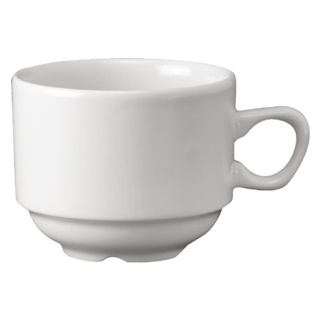 Tasses à thé empilables Nova Churchill Whiteware 213 ml  (Lot de 24)
