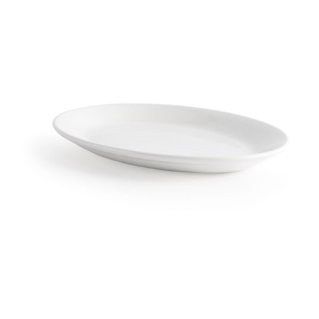 Plateaux ovales blancs Churchill Whiteware 305mm (lot de 12)