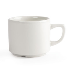 Tasses à thé Maple empilables blanches Churchill Whiteware 200ml (lot de 24)