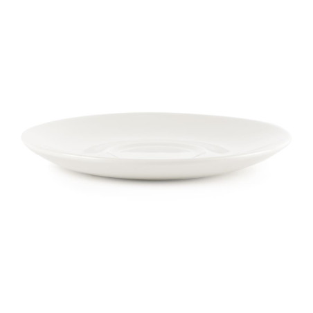 Soucoupes à cappuccino Churchill Plain Whiteware 160mm (Lot de 24)