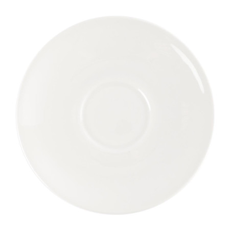 Soucoupes à cappuccino Churchill Plain Whiteware 160mm (Lot de 24)