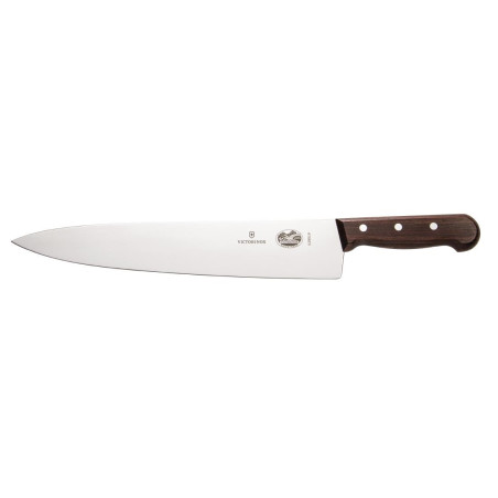 Ensemble couteaux manche en bois de rose, couteau de cuisinier 250mm et étui Victorinox