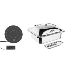 Ensemble chafing dish induction Olympia GN 1/2 avec support 