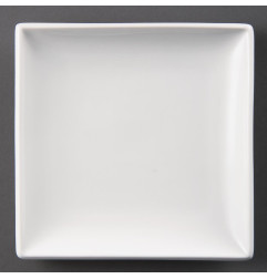 Assiettes carrées blanches Olympia Whiteware 240mm (lot de 12)