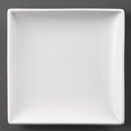 Assiettes carrées blanches Olympia Whiteware 240mm (lot de 12)