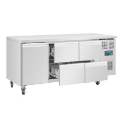 Table réfrigérée positive 1 porte 4 tiroirs Polar Série U 358L