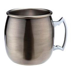 Mug incurvé plaqué laiton vieilli Moscow Mule Beaumont 500ml