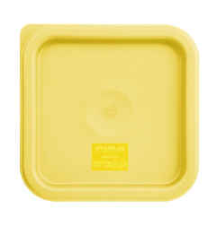 Petit couvercle carré pour boîte alimentaire Hygiplas jaune