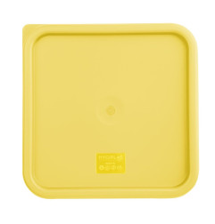 Grand couvercle carré pour boîte alimentaire Hygiplas jaune