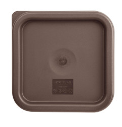 Petit couvercle carré pour boîte alimentaire Hygiplas marron