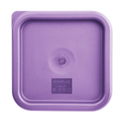 Petit couvercle carré pour boîte alimentaire Hygiplas violet