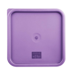 Grand couvercle carré pour boîte alimentaire Hygiplas violet