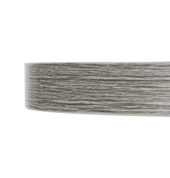 Plateau de table rond pré-percé en mélamine Bolero gris 600 mm