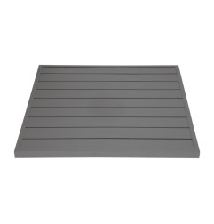 Plateau de table carré en aluminium Bolero gris foncé 700 mm