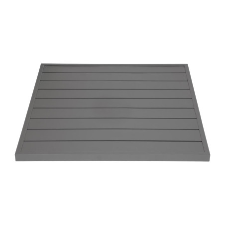 Plateau de table carré en aluminium Bolero gris foncé 700 mm
