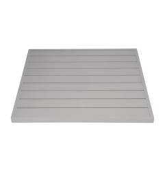 Plateau de table carré en aluminium Bolero gris clair 700 mm