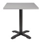 Plateau de table carré en aluminium Bolero gris clair 700 mm