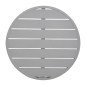 Plateau de table rond en aluminium Bolero gris clair 580 mm