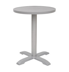 Plateau de table rond en aluminium Bolero gris clair 580 mm