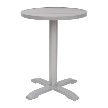 Plateau de table rond en aluminium Bolero gris clair 580 mm