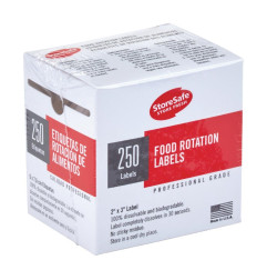 Etiquettes de rotation des aliments biodégradables Cambro Storesafe 6 rouleaux de 250