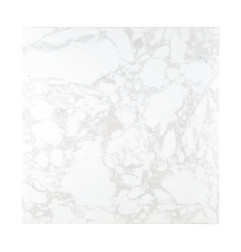 Plateau de table carré effet marbre Bolero blanc 600mm