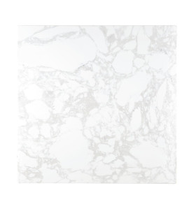 Plateau de table carré effet marbre Bolero blanc 600mm