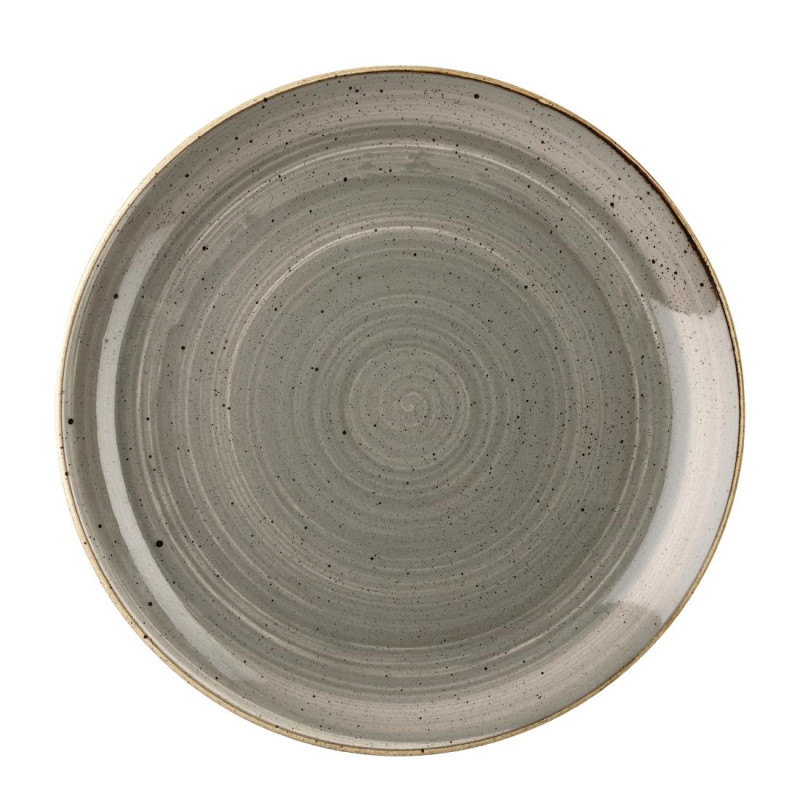 Assiettes rondes Churchill Stonecast Peppercorn Grey 260mm (Lot de 12)