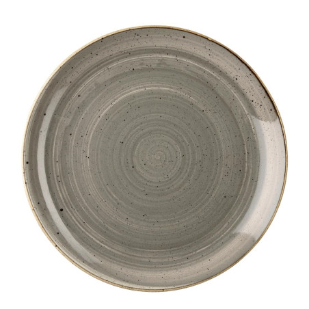 Assiettes rondes grises Churchill Stonecast 260mm (lot de 12)