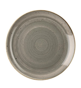 Assiettes rondes grises Churchill Stonecast 260mm (lot de 12)