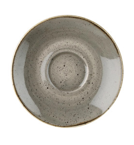 Soucoupes à cappuccino rondes Churchill Stonecast grises 185mm (lot de 12)