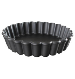 Moules à tartelette ronds cannelés Exoglass Matfer Bourgeat 90mm (lot de 12)