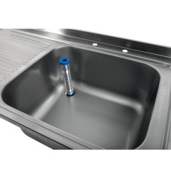 Plonge inox soudée cuve à droite égouttoir à gauche Holmes 1000mm