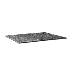 Plateau de table rectangulaire Topalit Smartline 120x80cm granite noir