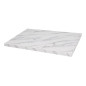 Plateau de table rectangulaire pré-percé Bolero effet marbre 1100 x 700 mm