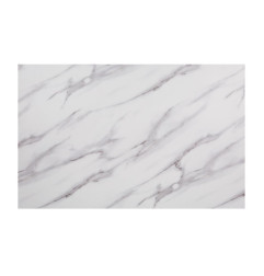 Plateau de table rectangulaire pré-percé Bolero effet marbre 1100 x 700 mm
