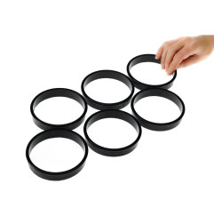 Cercles à tarte Exoglass Matfer Bourgeat 100 mm (lot de 6)