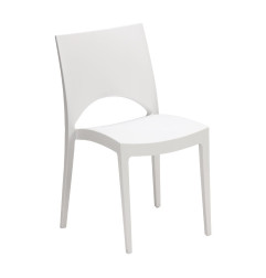 Chaise empilable d'extérieur / intérieur Sol blanche