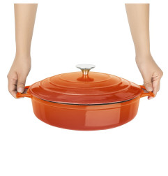 Cocotte en fonte ronde Vogue 3,5L orange